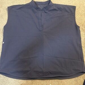 FIGS Rafaela Oversized Scrub Top dark grey